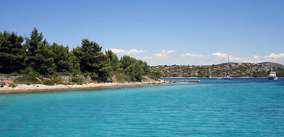 Kakan Island, cruising region Northern Dalmatia